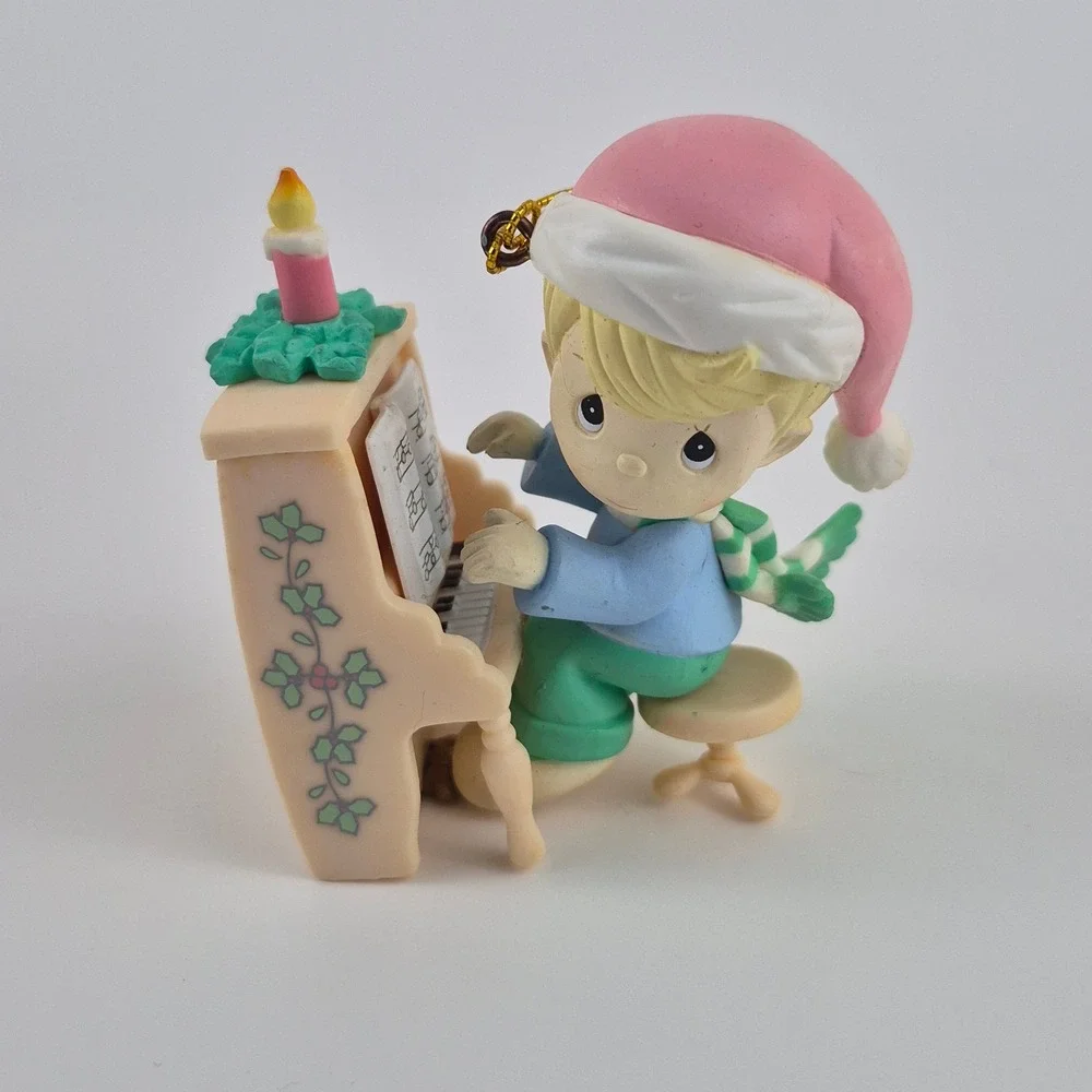 Precious Moments 1996 Boy Playing Piano Christmas Ornament 266094 Enesco Vintage